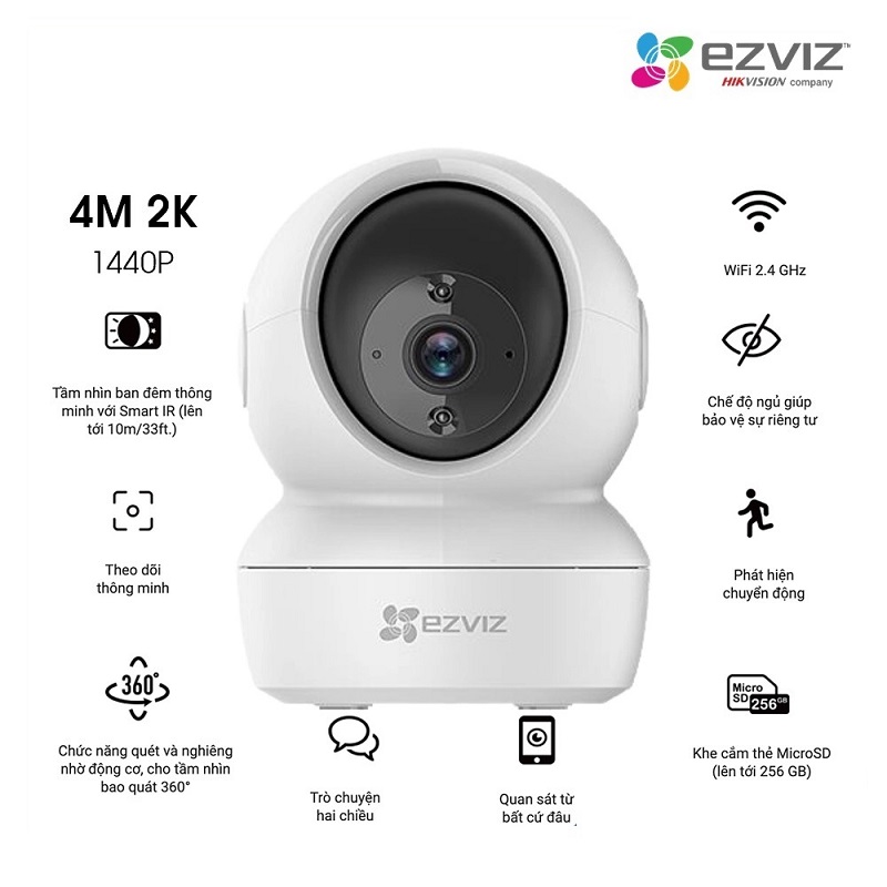 Camera Wifi không dây EZVIZ C6N 4.0