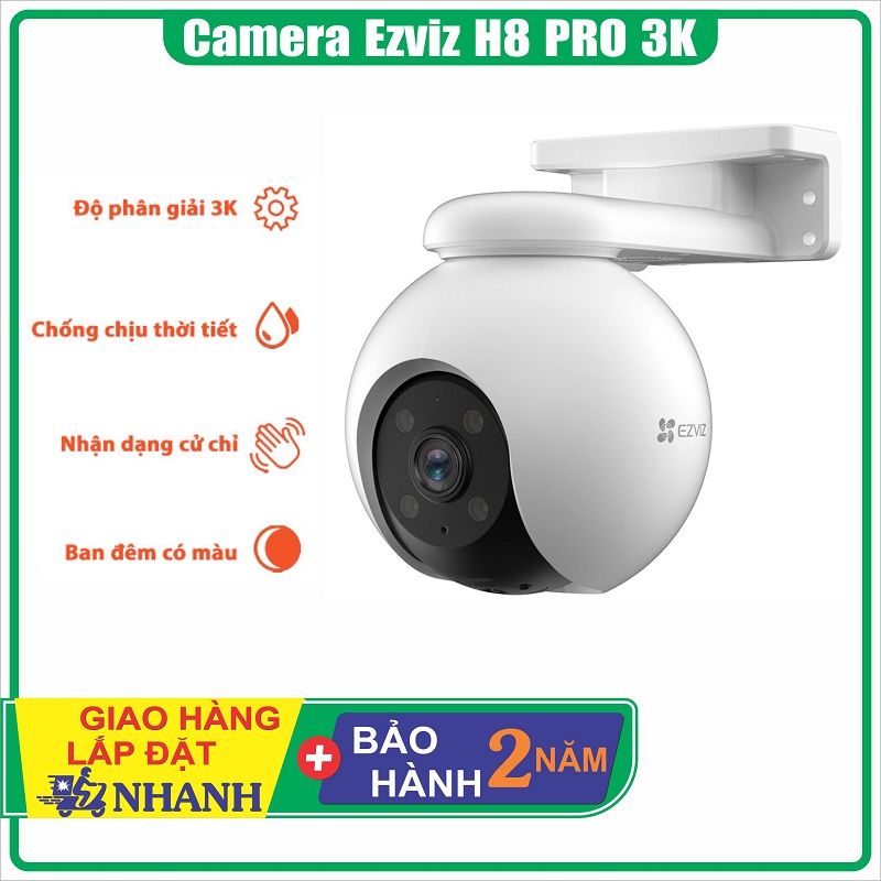 Camera wifi Ezviz H8 Pro 3K ngoài trời quay quét thông minh
